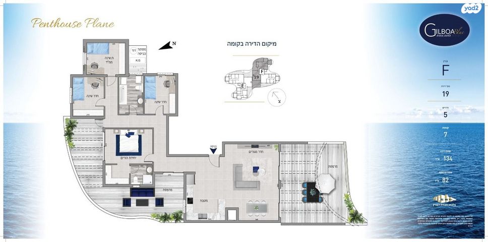 גג/ פנטהאוז, גלעד, קרית ים