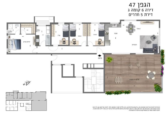 גג/ פנטהאוז, הגפן, מרכז העיר, סביניה, הוותיקה, קרית ביאליק