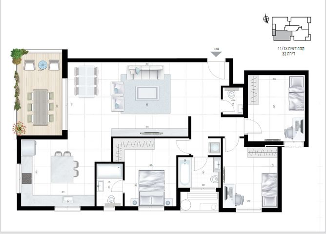 דירה, הסבוראים 11, תל אביב יפו