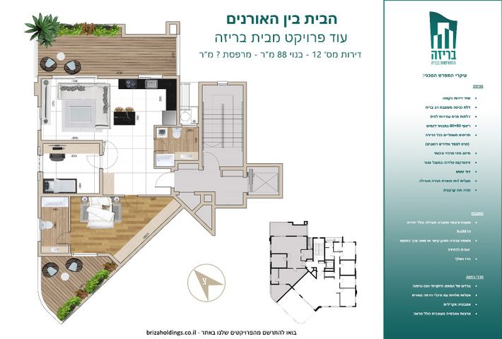 גג/ פנטהאוז, סמולנסקין, אחוזה, חיפה