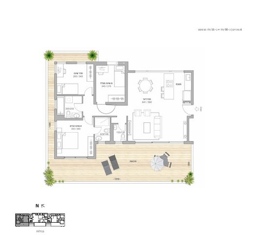 גג/ פנטהאוז, גבולות, תל אביב יפו