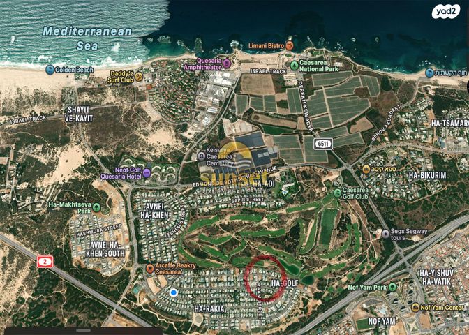 מגרשים, הרקיע, הגולף, קיסריה