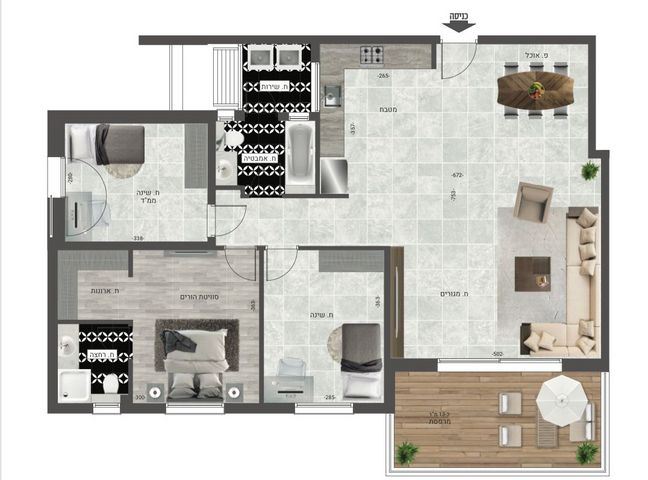 דירה, סברי מרנן 47, עיר היין, אשקלון