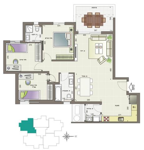 דירה, הנרייטה סאלד 14, כרמי גת, קרית גת