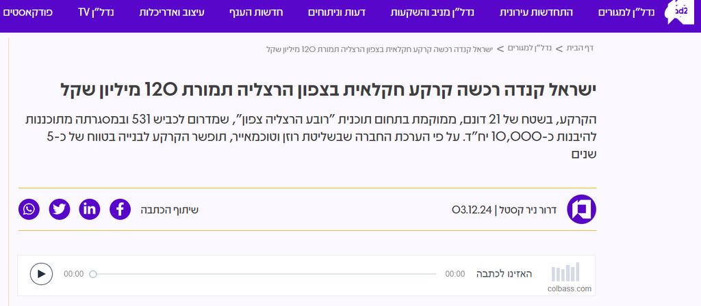 מגרשים, הרצליה הירוקה, נווה עובד, הרצליה