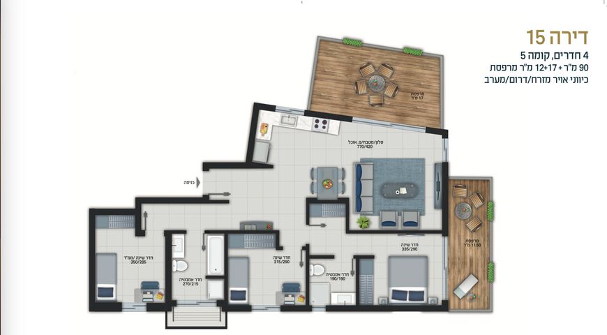 גג/ פנטהאוז, אלישיב, תל יהודה, רמת גן