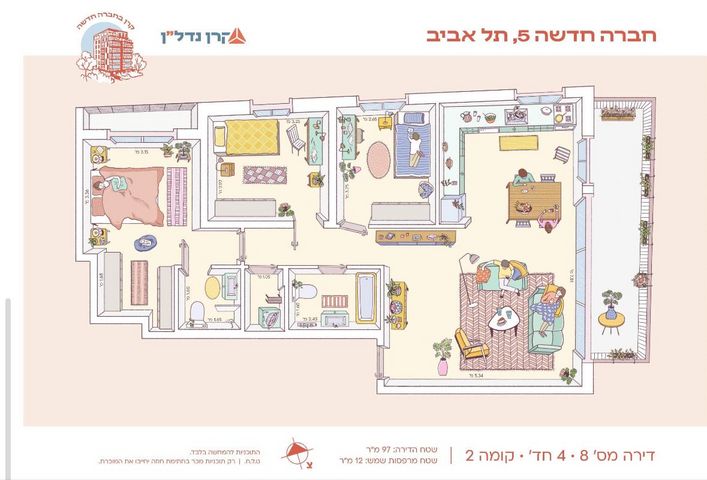 דירה, חברה חדשה, הצפון החדש - כיכר המדינה, תל אביב יפו