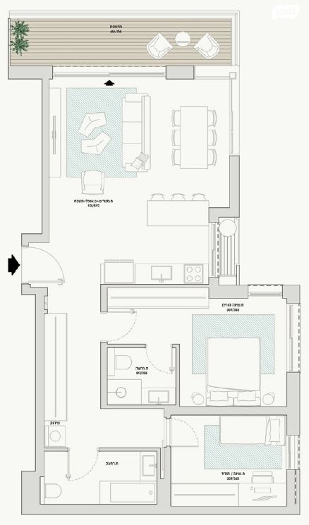 דירה, בלוך 19, הצפון החדש - דרום, תל אביב יפו