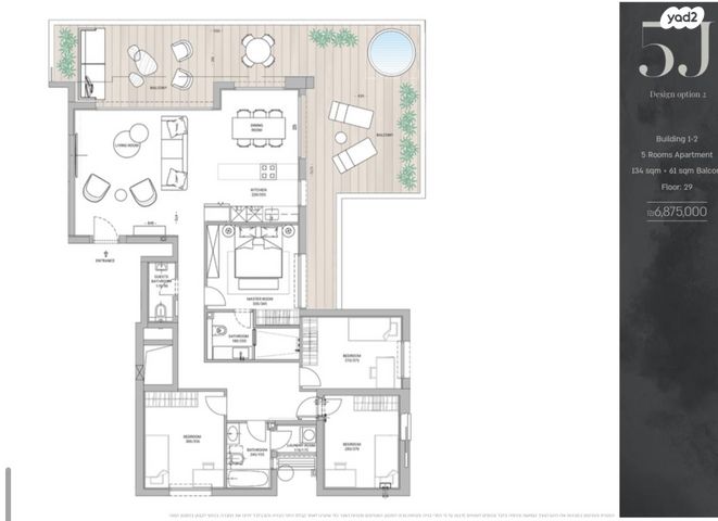 גג/ פנטהאוז, סוקולוב 12, רוטשילד עצמאות, בת ים