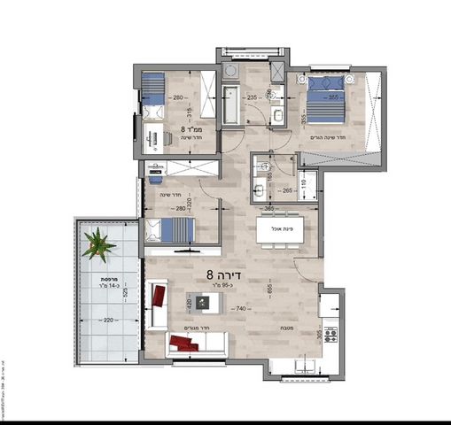 דירה, שדרות מוריה, מרכז הכרמל, חיפה