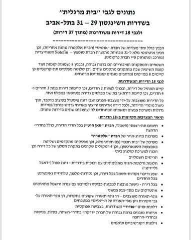 דירת גן, שדרות וושינגטון 29, פלורנטין, תל אביב יפו