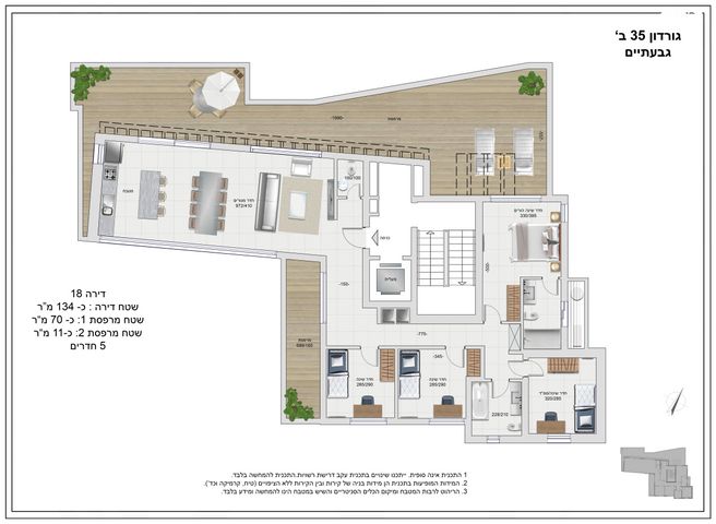 גג/ פנטהאוז, גורדון 35, בורוכוב, גבעתיים