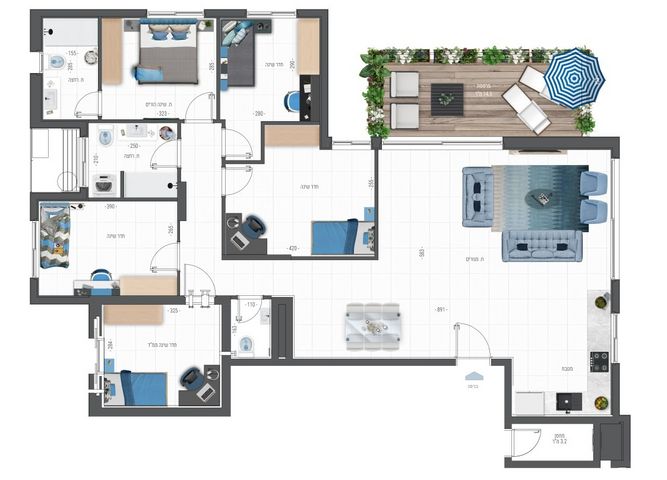 גג/ פנטהאוז, כלניות, טירת כרמל