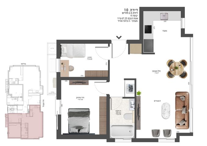 דירה, שדרות נורדאו 46, הצפון הישן - צפון, תל אביב יפו