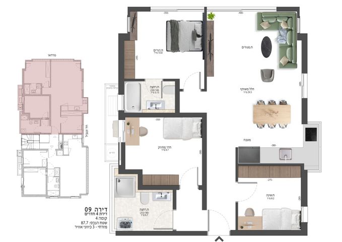 דירה, שדרות נורדאו 46, הצפון הישן - צפון, תל אביב יפו