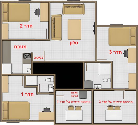 דירה, אבנר 26, רובע ג', אריאל