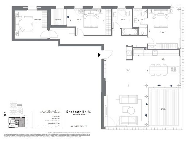 גג/ פנטהאוז, שדרות רוטשילד 87, לב תל אביב, לב העיר צפון, תל אביב יפו