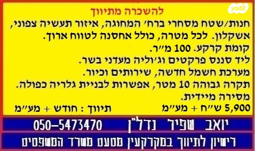 חנויות/ שטח מסחרי, המחוגה, מגדל, אשקלון