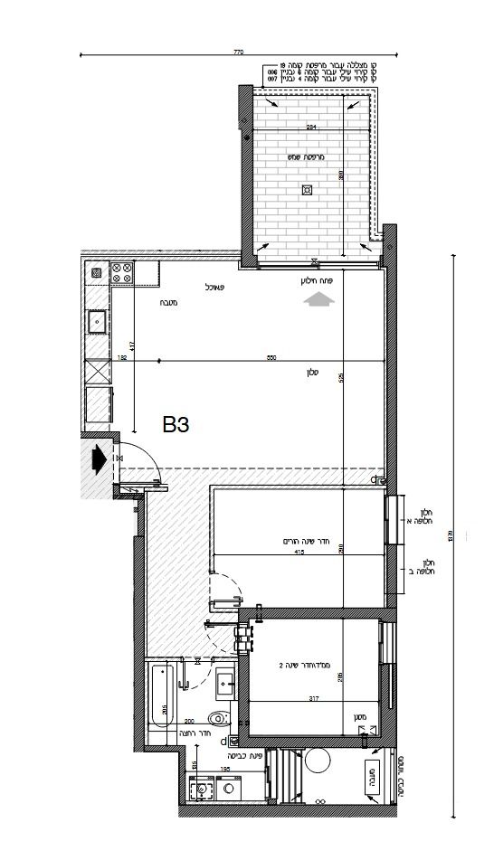 דירה, דרך לוי אשכול 104, שיכון רסקו, קרית אונו