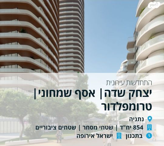 דירה, טרומפלדור 14, צפון מזרח מרכז העיר, נתניה