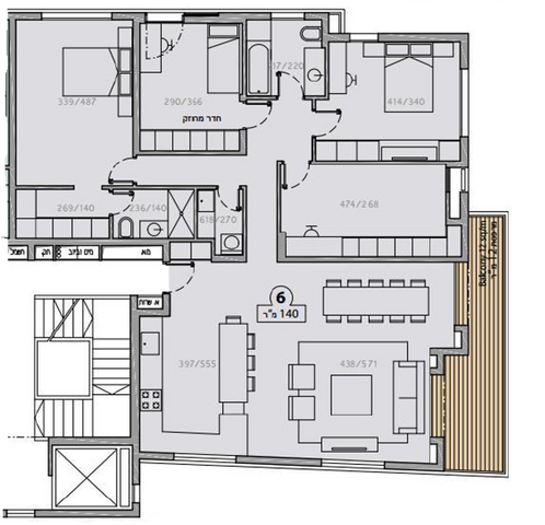 דירה, שדרות רוטשילד 44, לב תל אביב, לב העיר צפון, תל אביב יפו