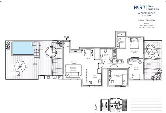 גג/ פנטהאוז, דרך בן גוריון 93, דרום מערב ותיק, בת ים