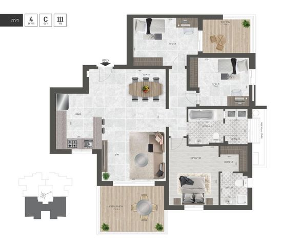 דירה, יוסף בורג 92, נווה זאב, נאות אילן, באר שבע