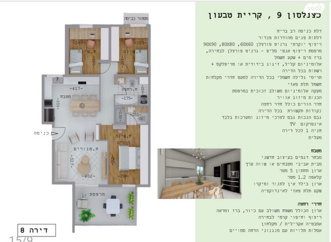 דירה, כצנלסון, קרית עמל, קרית טבעון