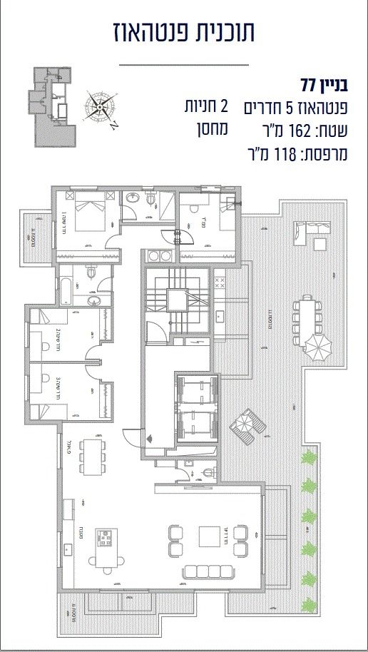 גג/ פנטהאוז, הדר יוסף, תל אביב יפו