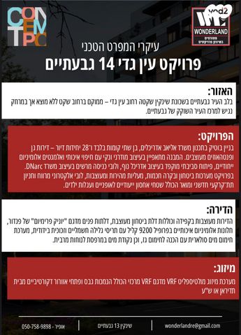 דופלקס, עין גדי, שינקין, גבעתיים