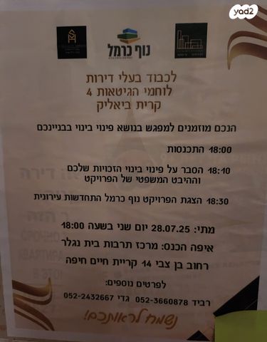 דירה, לוחמי הגטאות, קרית ביאליק