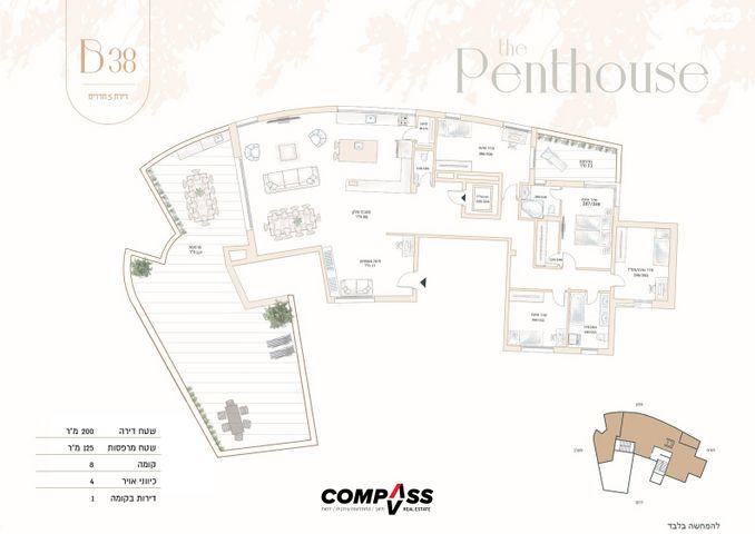 גג/ פנטהאוז, קנאי הגליל 9, קטמונים, ירושלים