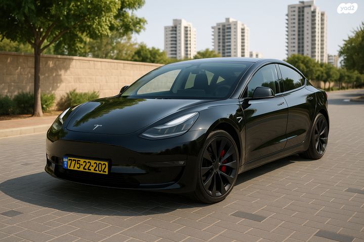 מודעת רכב טסלה מודל 3