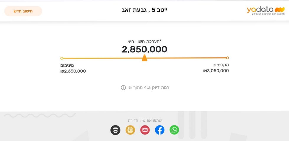 דירה, ייטב 5, נווה מנחם, גבעת זאב