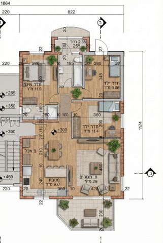 דירה, דרך רון נחמן 88, אריאל