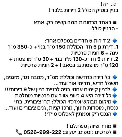 בניין מגורים, קרית אתא