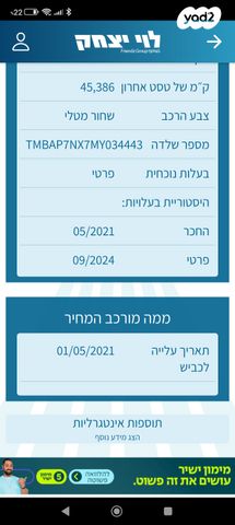 מודעת רכב סקודה אוקטביה 