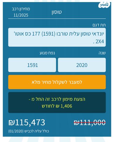 מודעת רכב יונדאי טוסון