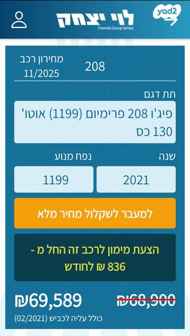 פיג'ו 208