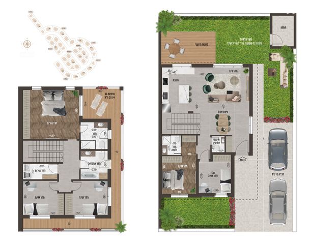 דו משפחתי, אופקים