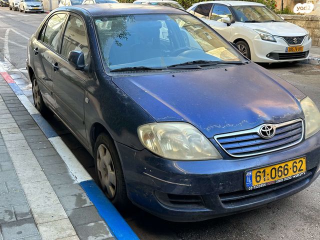 מודעת רכב טויוטה קורולה