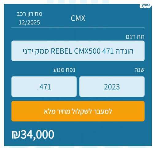 הונדה CMX 500 רבל