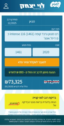 מודעת רכב רנו מגאן