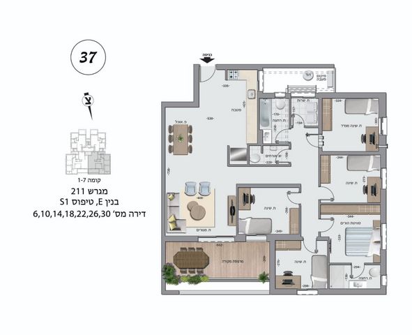 דירה, נחל קדרון 35, פארק הנחל, באר שבע