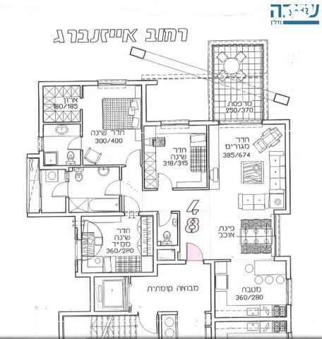 דירה, אהרון אייזנברג, א' / צפון מזרח העיר, רחובות