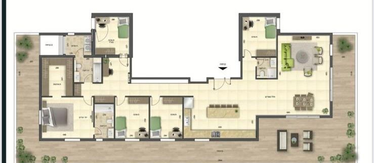 גג/ פנטהאוז, כרמל 1, בית בפארק ,פרדס בחסכון, אור יהודה