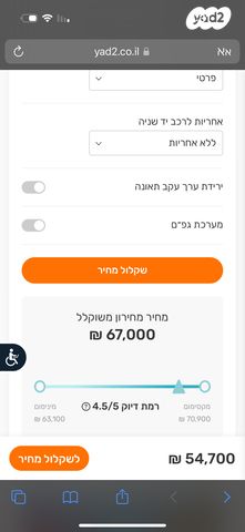 מודעת רכב הונדה סיוויק