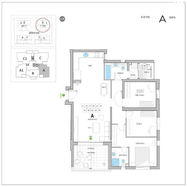 דירה, יפה ירקוני 30, אזור תעסוקה O-park, אור יהודה