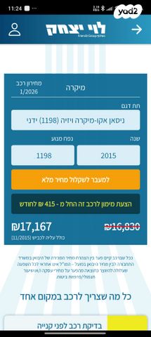 מודעת רכב ניסאן מיקרה