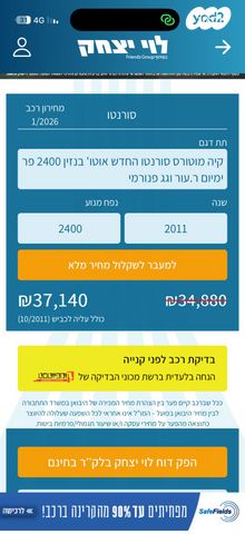 מודעת רכב קיה סורנטו